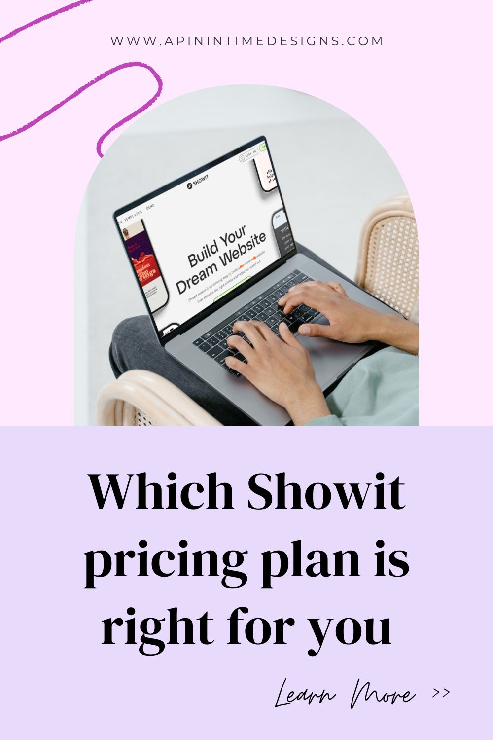 Pin image for this blog post on Which Showit Pricing Plan is right for your website