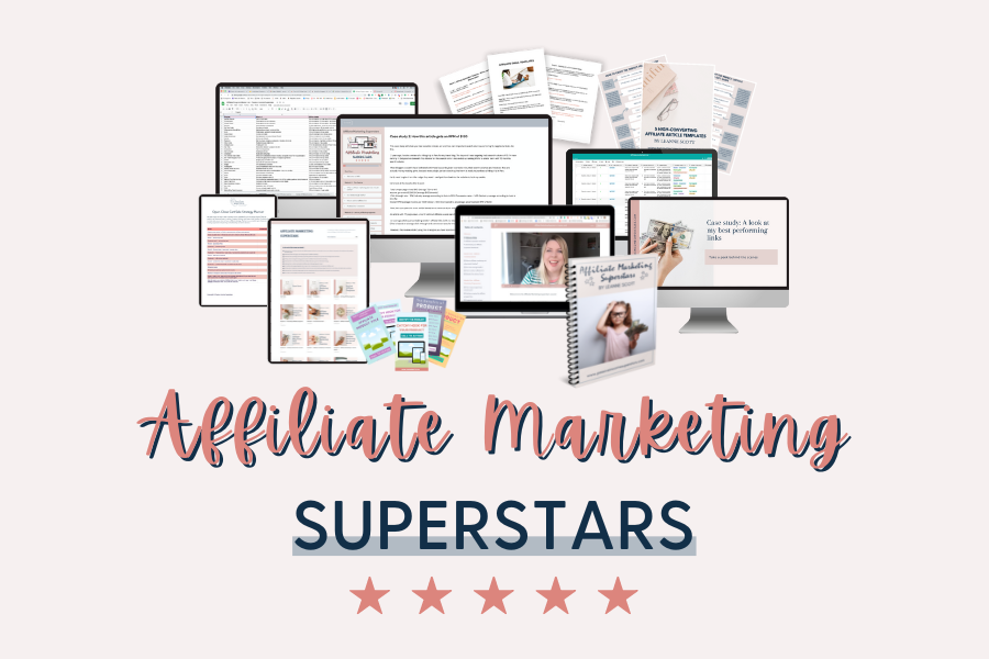 mockup of affiliate marketing superstars course