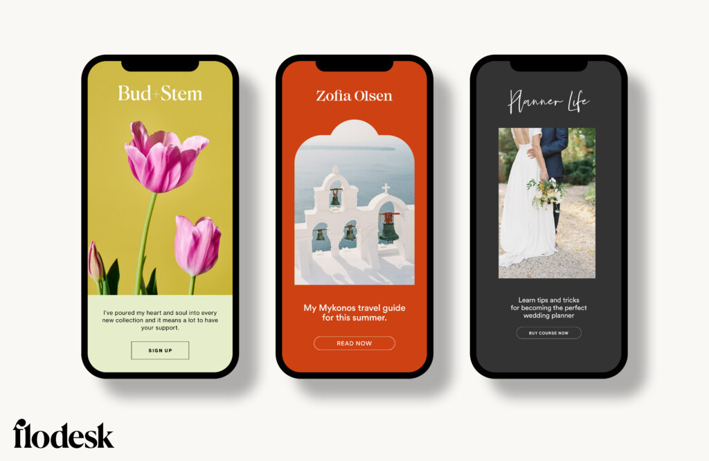 flodesk email platform promo image