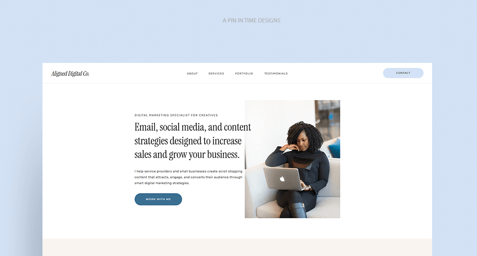 homepage hero example