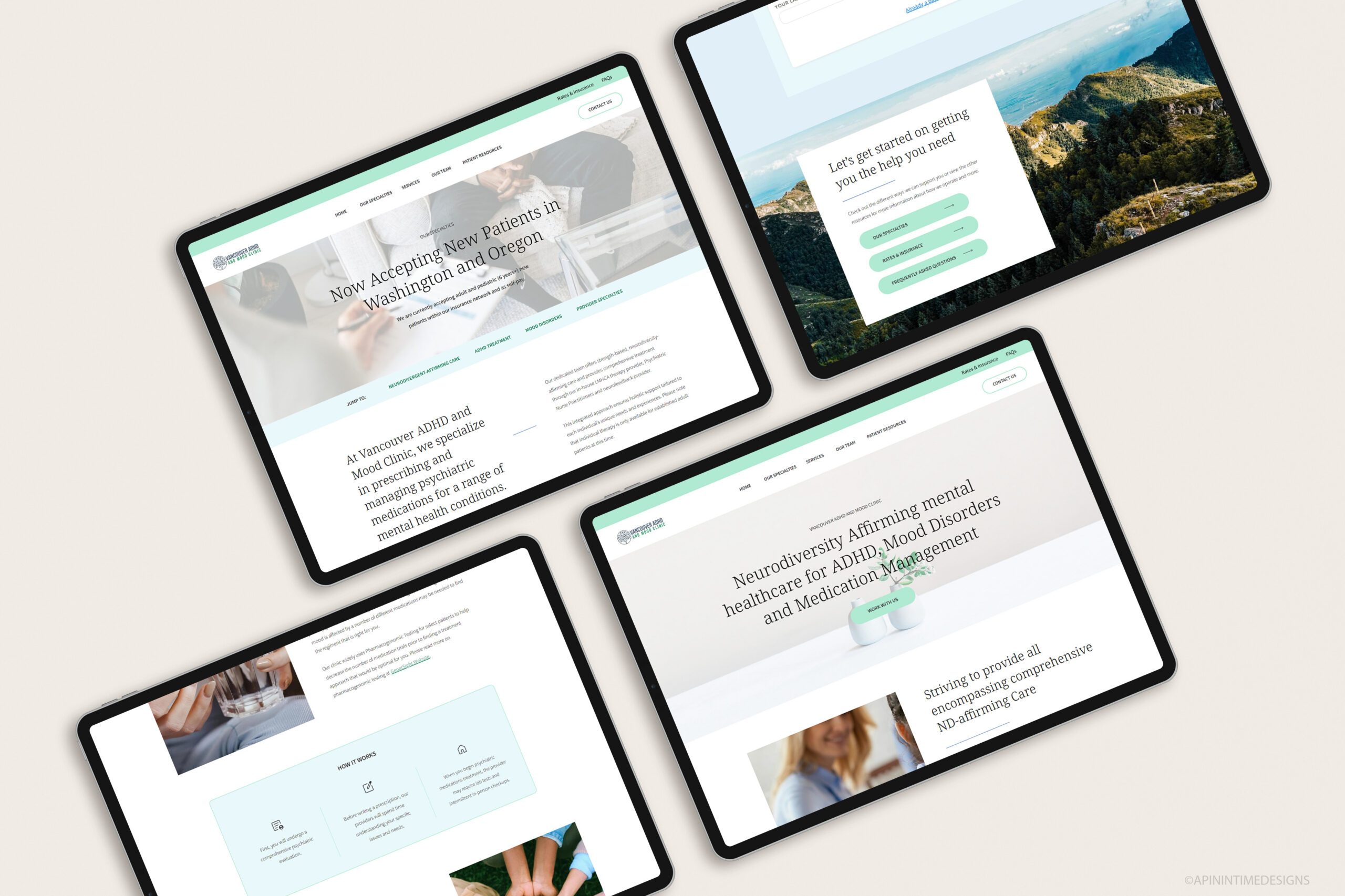 custom website design for a therapy clinic